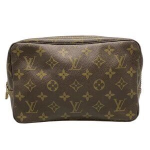 Auth LOUIS VUITTON Trousse Toilette 23 M47524 Monogram Unconfirmed Pouch